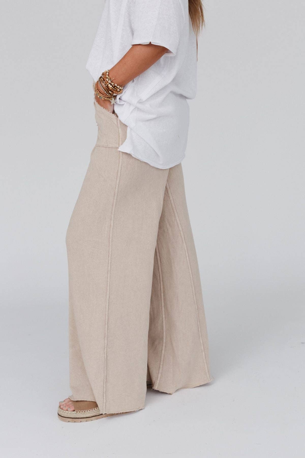 Fall Favorite: Relaxing Robin Wide Leg Pant - New Taupe - Thirty-One Boutique, LLC