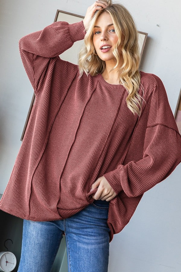 The "Sherry" Ribbed Top - Thirty-One Boutique, LLC