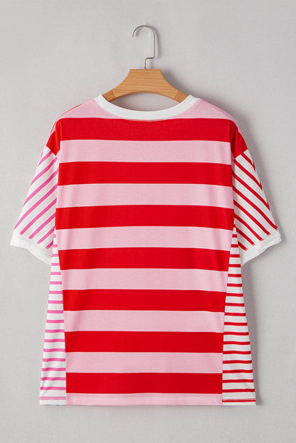 Stripe Patchwork Summer T-Shirt - Thirty-One Boutique, LLC