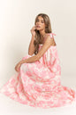 Floral Bandeau Maxi Dress With Tie Straps - Thirty-One Boutique, LLC