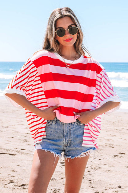 Stripe Patchwork Summer T-Shirt - Thirty-One Boutique, LLC