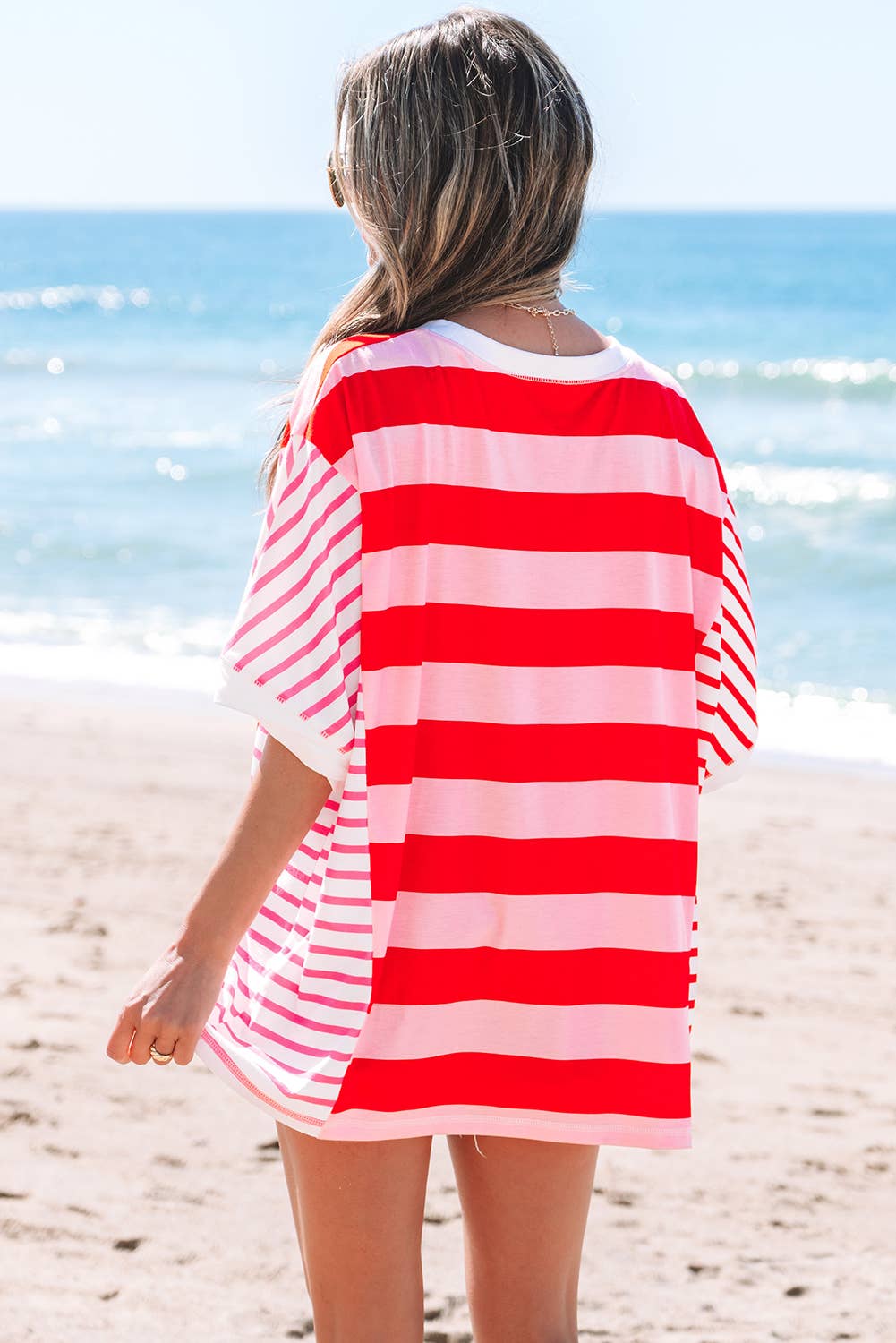 Stripe Patchwork Summer T-Shirt - Thirty-One Boutique, LLC