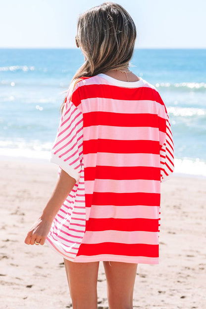 Stripe Patchwork Summer T-Shirt - Thirty-One Boutique, LLC